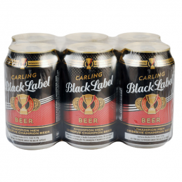 Carling Black Label Lager Cans 330mlx6