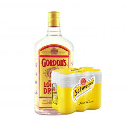 Gordons London Dry Gin 750ml Schweppes Tonic Water 6 Pack Special